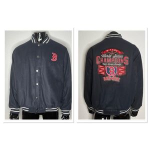 GIII Sports by Carl Banks Men’s 8 X World Series Red Sox Varsity Jacket Sz L NWT